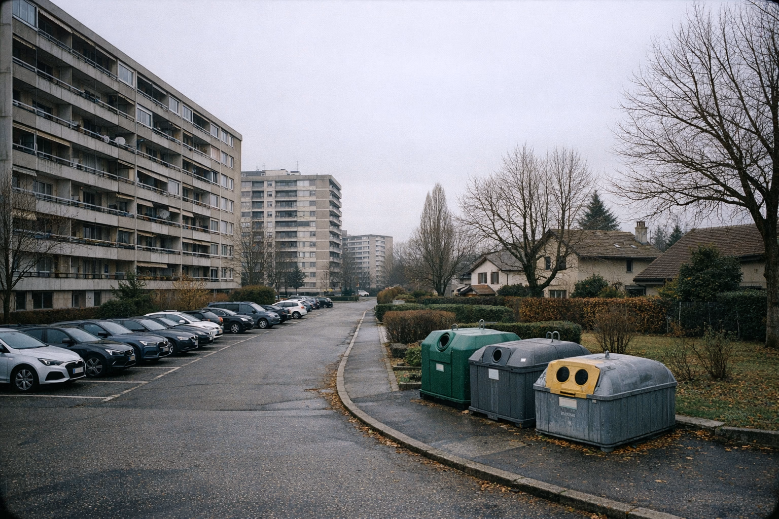 Vue d'architecture représentative du quartier de Onex à Genève — Renovhome SA y intervient régulièrement.